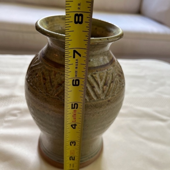 Artisan Signed Pottery Vase - Picture 5 of 7